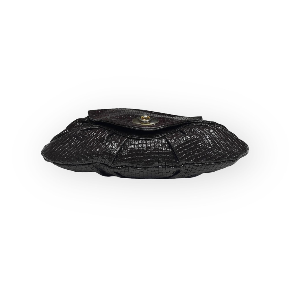 Goldenbleu ♛ Katie Woven Clutch Handbag Evening Bag ♛ Amethyst Patent Leather ♛ - Picture 6 of 16